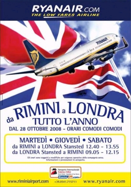 Volo Rimini Londra RaynAir