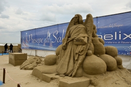 Inaugurazione presepe di sabbia