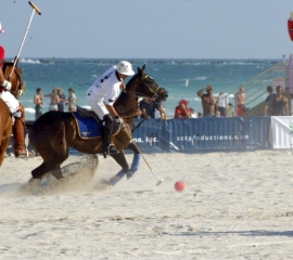 Polo cup on the beach