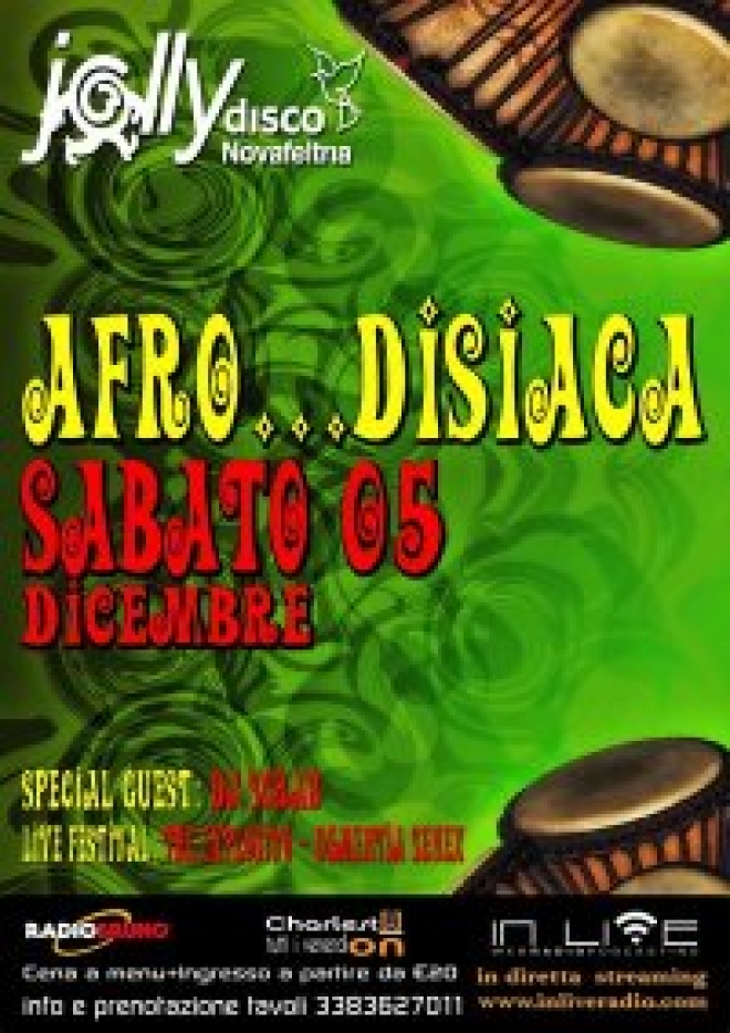 Serata Afro....disiaca Jolly Disco Novafeltria