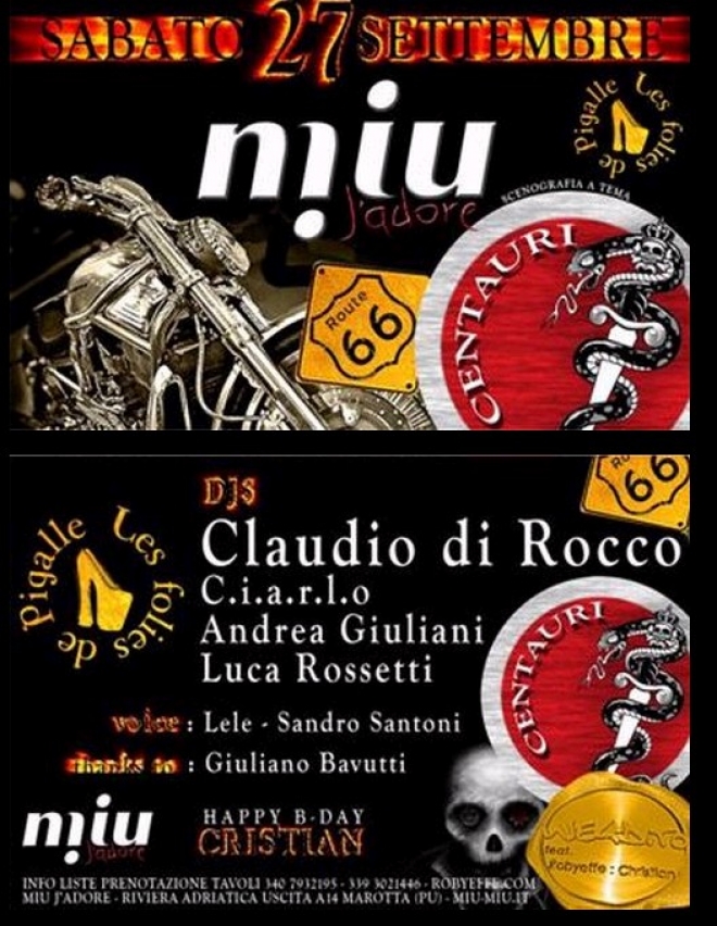 Dj Claudio di Rocco al Miu J'Adore