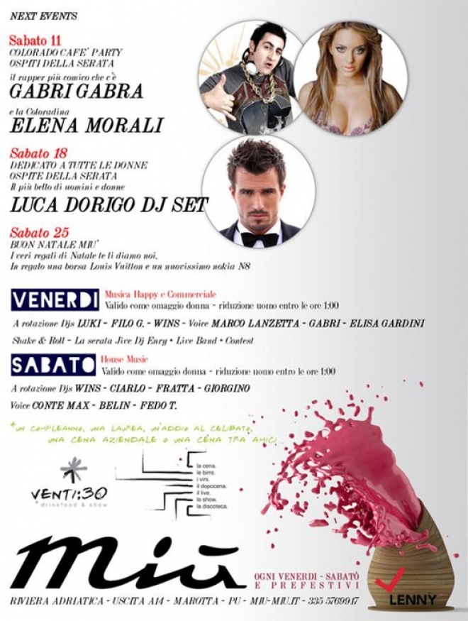 Colorado Cafe' Party Miu Miu Colorado Cafe' Party Miu Miu